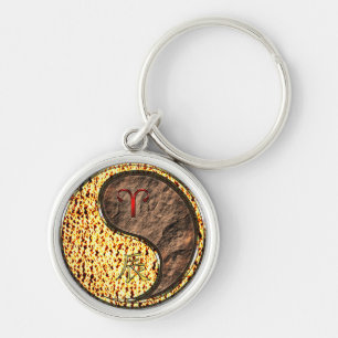 Aries & Earth Dragon Key Ring