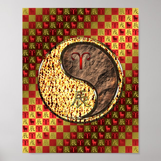 Aries & Earth Dragon Poster (Front)