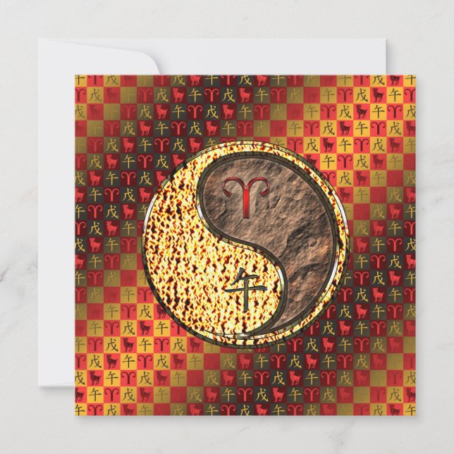 Aries & Earth Horse Card (Front)