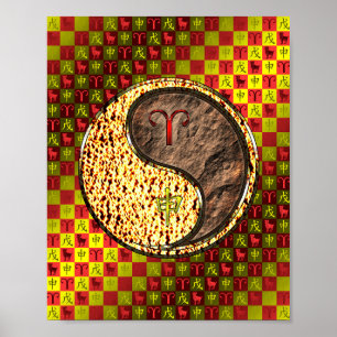 Aries & Earth Monkey Poster