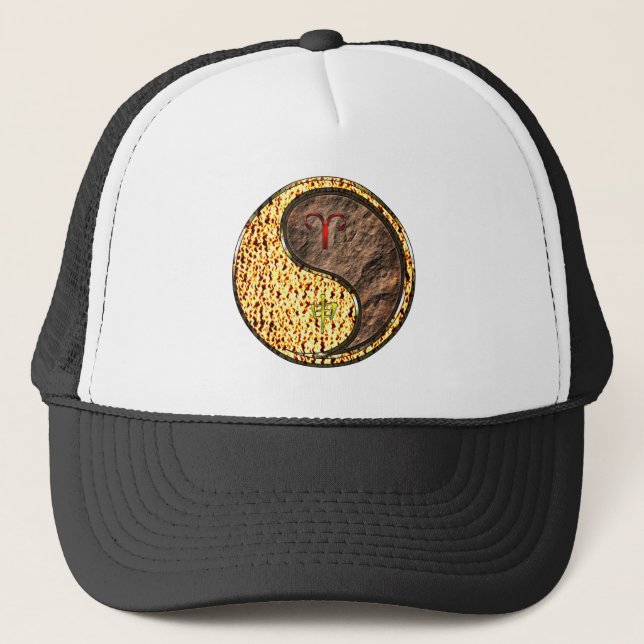 Aries & Earth Monkey Trucker Hat (Front)