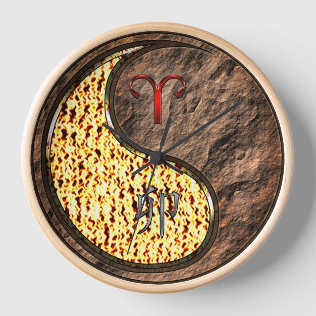 Aries & Earth Rabbit Clock (Front)