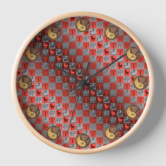 Aries & Earth Rabbit Clock (Front)