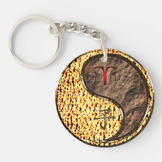 Aries & Earth Rat Key Ring (Front)