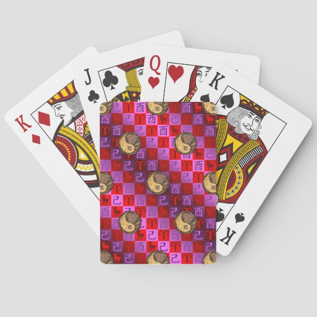 Aries & Earth Rooster Playing Cards (Back)