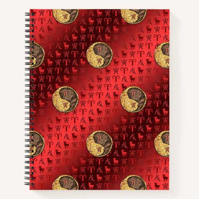 Aries & Earth Tiger Notebook (Front)