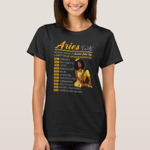 Aries Facts Awesome Zodiac Sign Horoscope Birthday T-Shirt