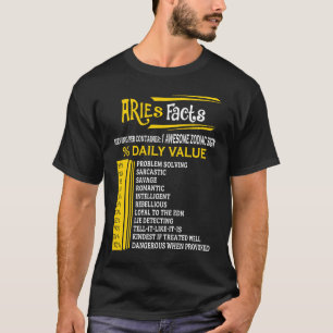 Aries Facts Zodiac T Born in March 21 to April 19 T-Shirt