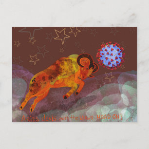 Aries fights the Virus head on Postcard