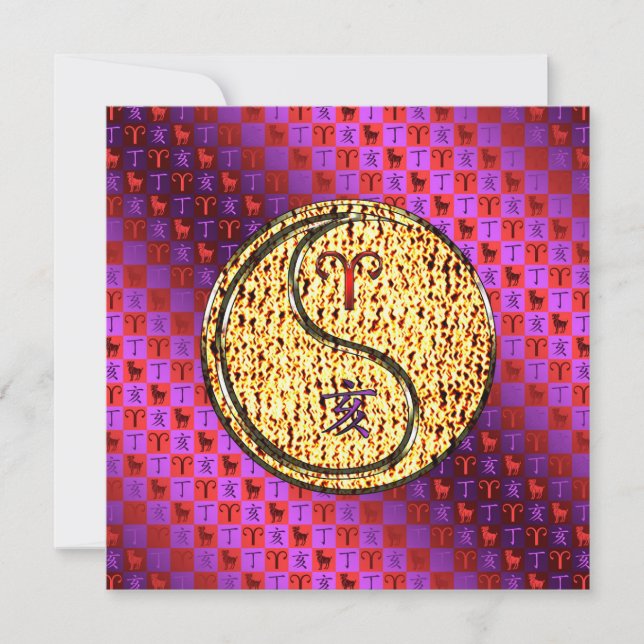 Aries & Fire Boar Card (Front)