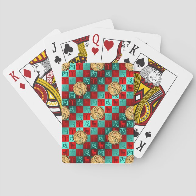 Aries & Fire Dog Playing Cards (Back)