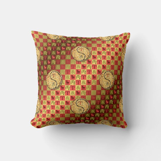 Aries & Fire Dragon Cushion (Front)