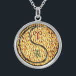 Aries & Fire Goat Sterling Silver Necklace<br><div class="desc">For those born under the sign of Aries in the Year of the Fire Goat.</div>