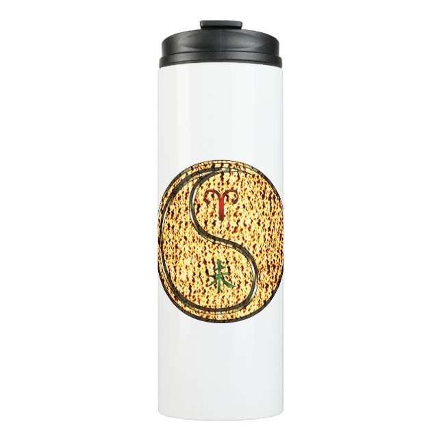 Aries & Fire Goat Thermal Tumbler (Front)