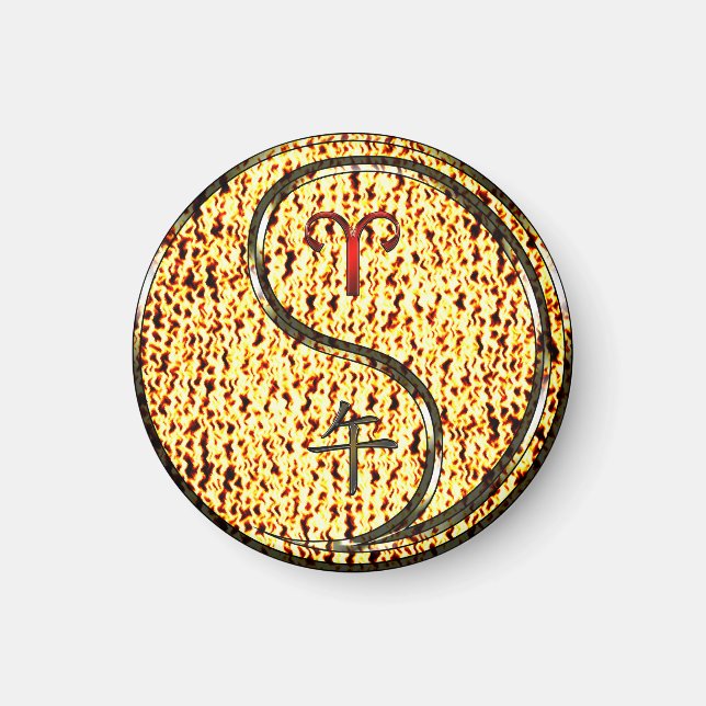 Aries & Fire Horse Magnet (Front)