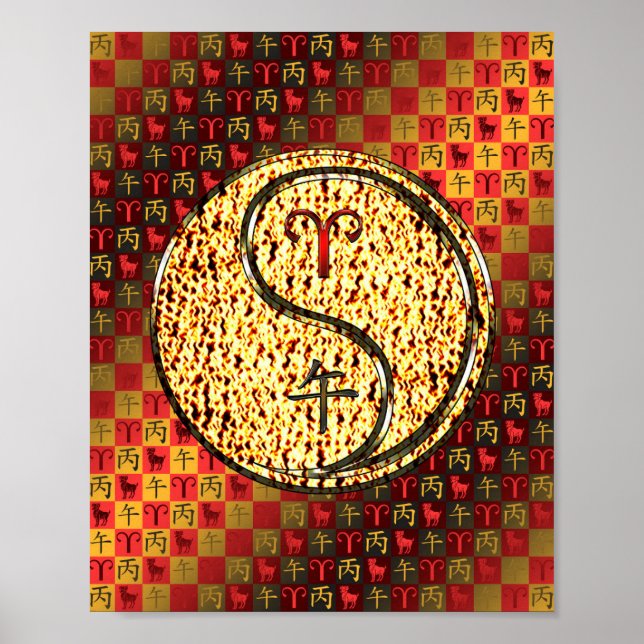 Aries & Fire Horse Poster (Front)