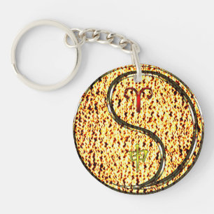 Aries & Fire Monkey Key Ring