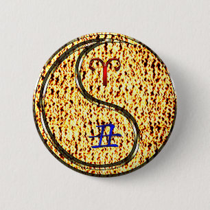 Aries & Fire Ox 6 Cm Round Badge