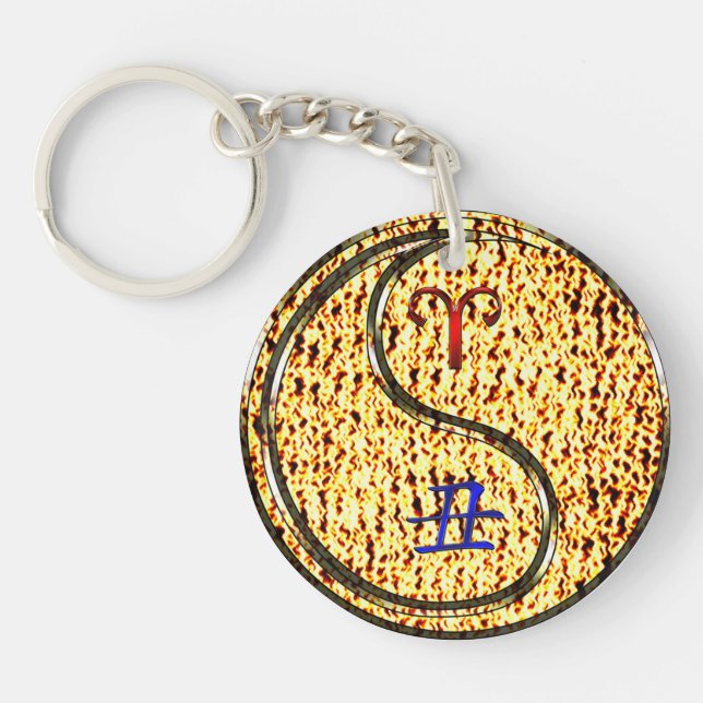 Aries & Fire Ox Key Ring (Front)