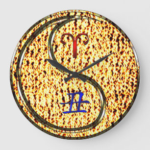 Aries & Fire Ox Large Clock
