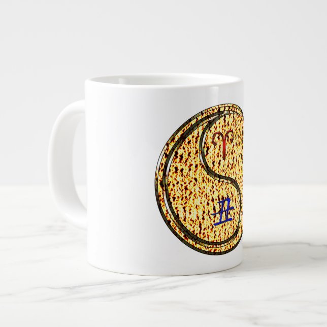 Aries & Fire Ox Large Coffee Mug (Front Left)