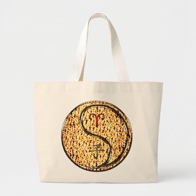 Aries & Fire Rat Large Tote Bag (Front)