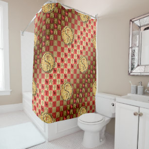Aries & Fire Rat Shower Curtain
