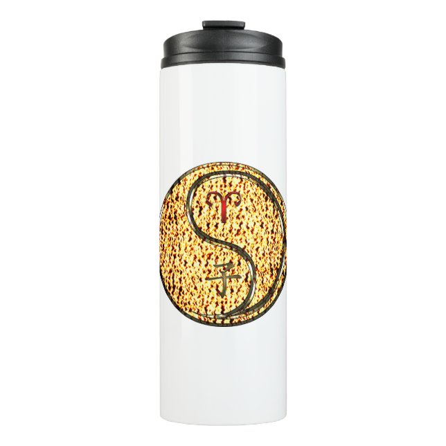 Aries & Fire Rat Thermal Tumbler (Front)
