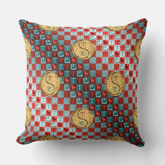 Aries & Fire Snake Cushion (Front)