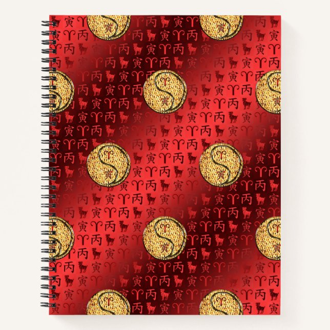 Aries & Fire Tiger Notebook (Front)