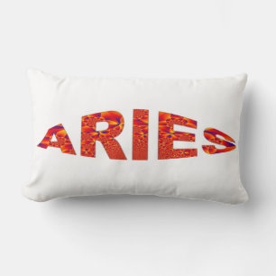Aries - Firey Orange Yellow Blue Lumbar Cushion