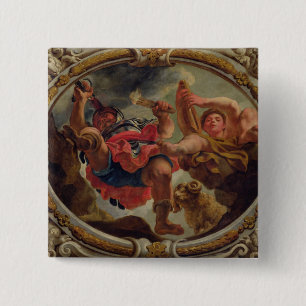 Aries, from the Signs of the Zodiac 15 Cm Square Badge