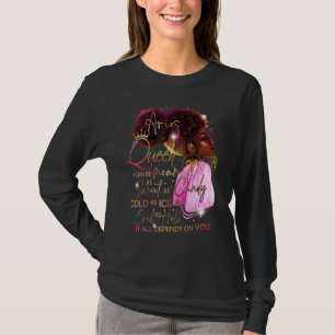 Aries Girl Birthday Melanin Afro Queen For Black T-Shirt
