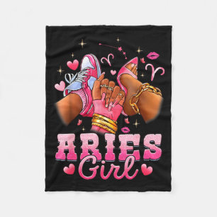 Aries girl birthday queen women birthday girlAries Fleece Blanket