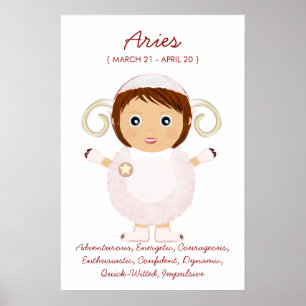 Aries - Girl Horoscope Poster