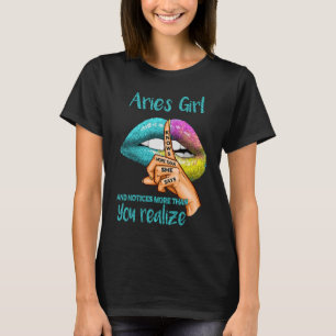 Aries Girl Knows More Than She Says T-Shirt