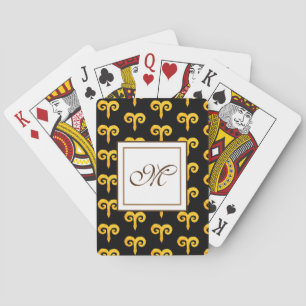Aries  Golden Astrology  Monogram Playing Cards