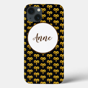 Aries  Golden Astrology Personalised iPhone 13 Case