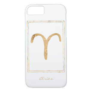 Aries hammered gold astrology zodiac birthday Case-Mate iPhone case