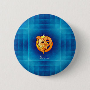 aries horoscope 6 cm round badge