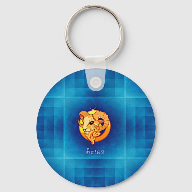 aries horoscope key ring (Front)