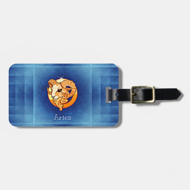 aries horoscope luggage tag (Front Horizontal)