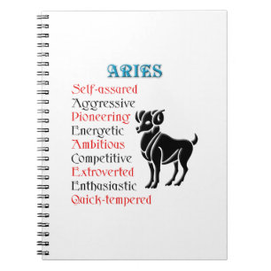 Aries Horoscope Zodiac Sign Notebook