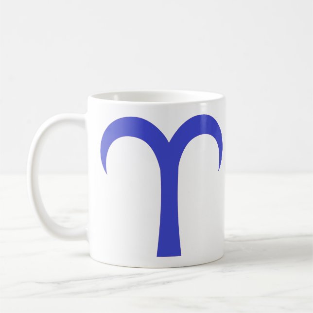 Aries in Blue Coffee Mug (Left)