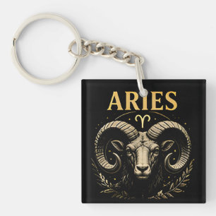 Aries Lead Courage Zodiac Astrology Gift Key Ring