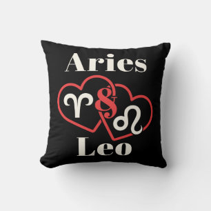 Aries & Leo Couples Zodiac Cushion