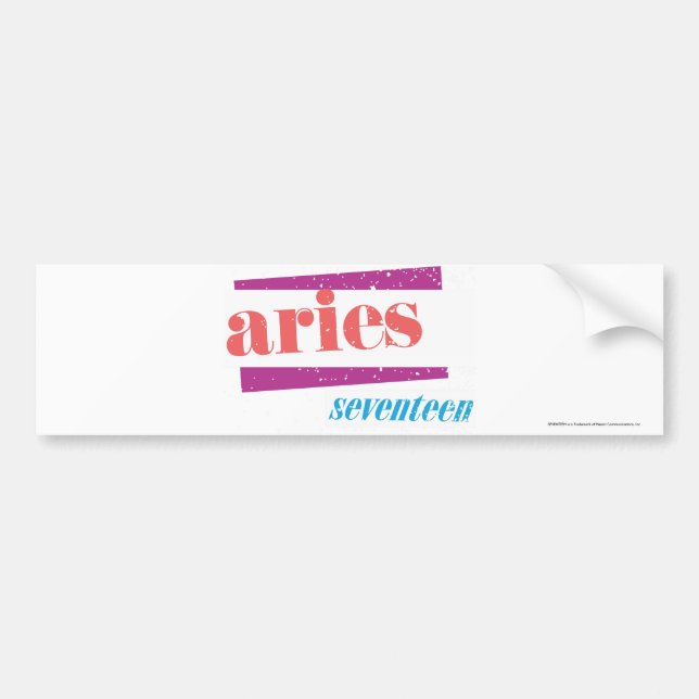 Aries Lt Pink Bumper Sticker (Front)