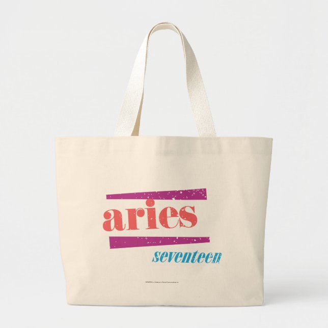 Aries Lt Pink Large Tote Bag (Front)