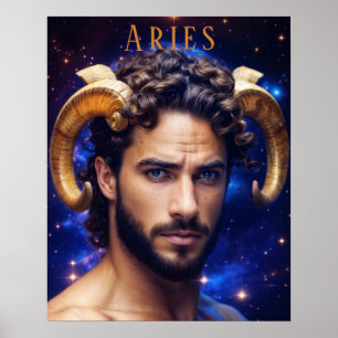 Aries Male Astrological Poster