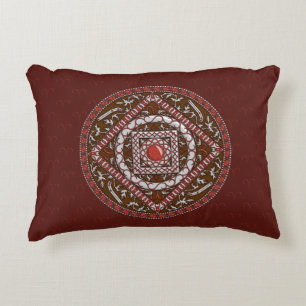 Aries Mandala Accent Pillow